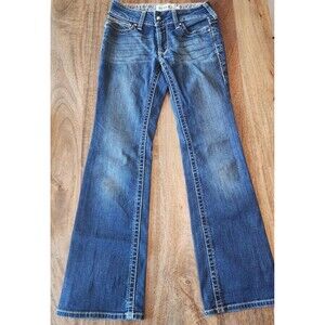 Ariat REAL Riding Jeans Womens 27S Spitfire Bootcut Embroidered Stretch Denim